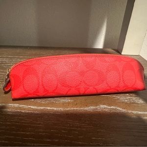 Coach signature red Pencil Case